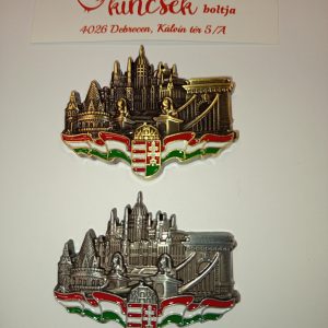 Fém hűtőmágnes, Budapest-Címer