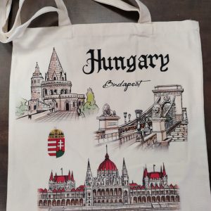 Vászontáska Budapest-Hungary, Színes