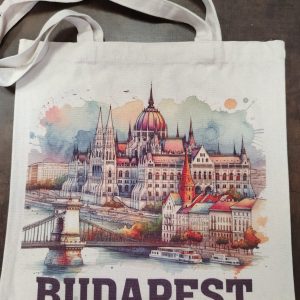 Vászontáska Budapest, Akvarel